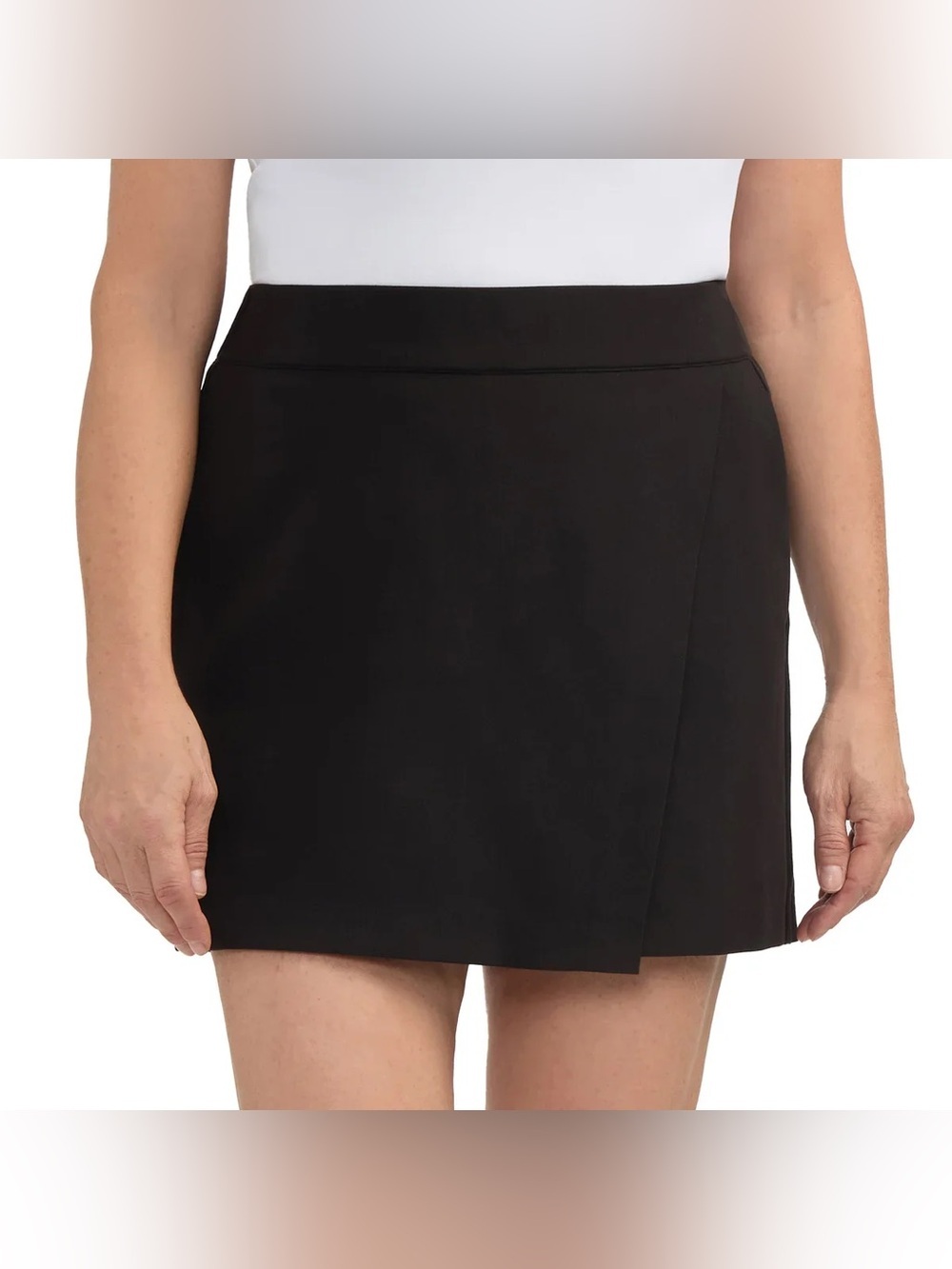 NWOT Frank & Oak Black Asymmetrical Skort with Built-In Shorts